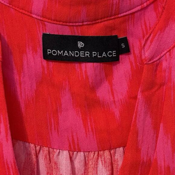 Tuckernuck Pomander Place Hot Pink Ikat Kenzo Mini Dress Size Small - Picture 4 of 10